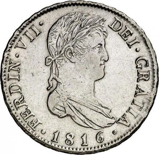 Аверс монеты - 4 реала 1816 года M GJ - цена серебряной монеты - Испания, Фердинанд VII