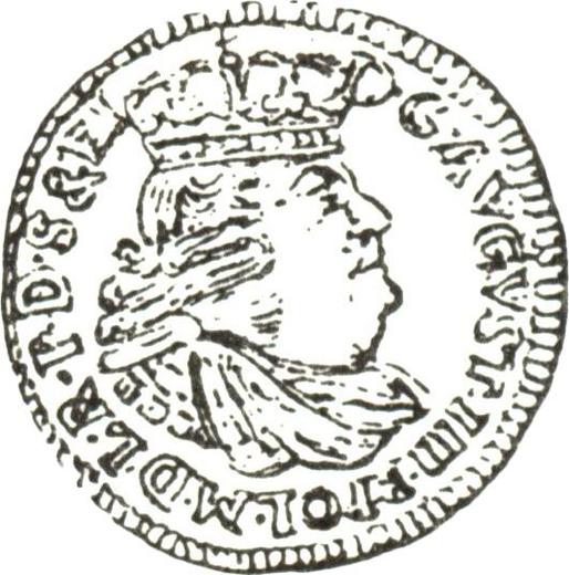 Аверс монеты - Шестак (6 грошей) 1762 года DB "Торуньский" - цена серебряной монеты - Польша, Август III