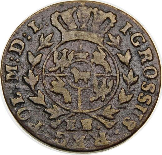 Reverso 1 grosz 1774 EB - valor de la moneda  - Polonia, Estanislao II Poniatowski