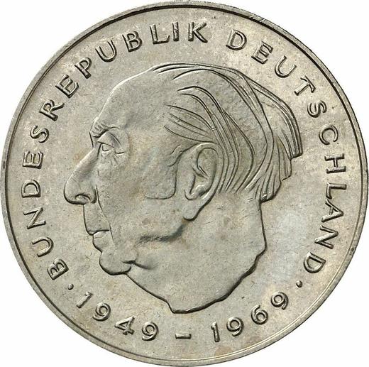 Anverso 2 marcos 1981 G "Theodor Heuss" - valor de la moneda  - Alemania, RFA