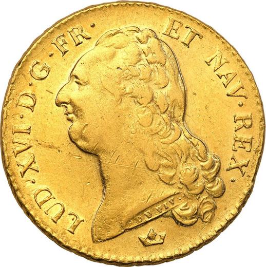 Obverse Double Louis d'Or 1791 M Toulouse - France, Louis XVI