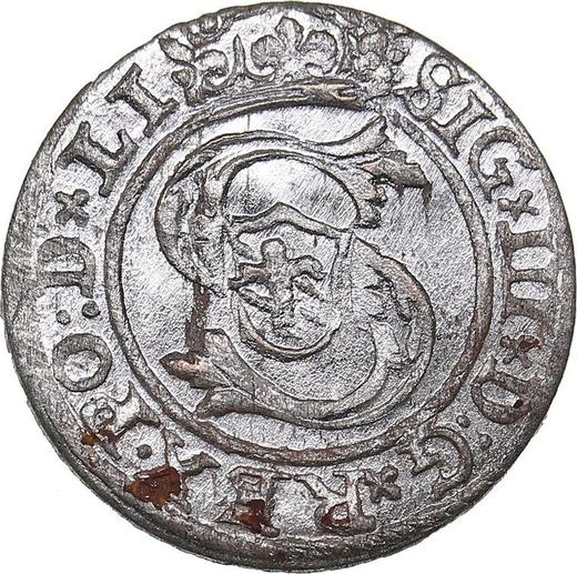 Аверс монеты - Шеляг 1600 года "Рига" - цена серебряной монеты - Польша, Сигизмунд III Ваза