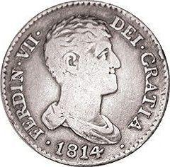 Awers monety - 1 real 1814 M GJ "Typ 1811-1814" - cena srebrnej monety - Hiszpania, Ferdynand VII