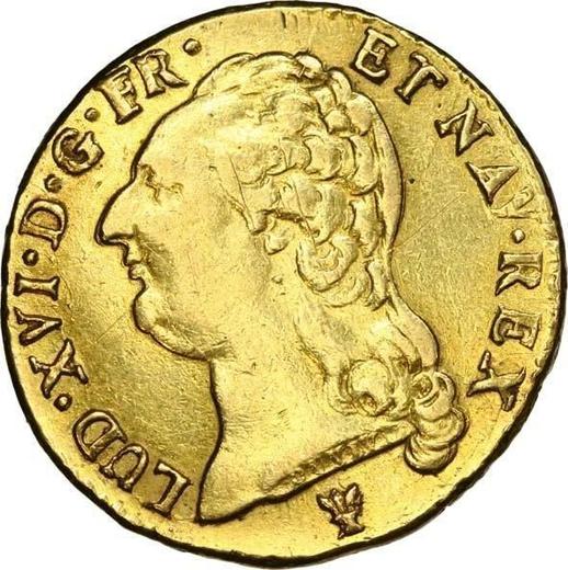Аверс монеты - Луидор 1790 года I Лимож - цена золотой монеты - Франция, Людовик XVI
