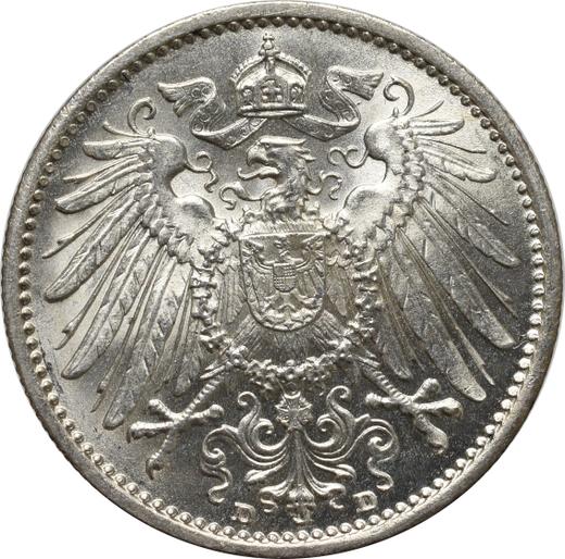 Реверс монеты - 1 марка 1914 года D "Тип 1891-1916" - цена серебряной монеты - Германия, Германская Империя