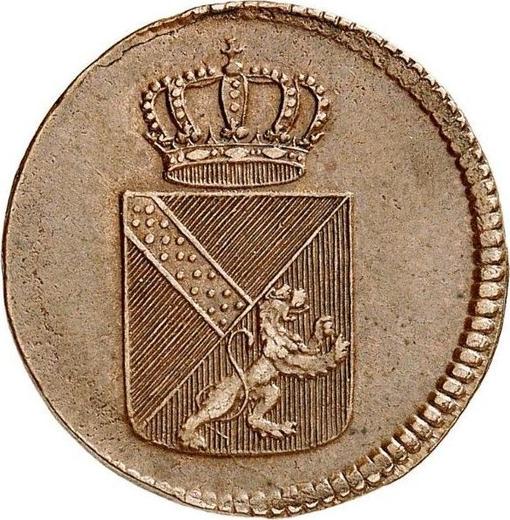 Anverso Medio kreuzer 1809 - valor de la moneda  - Baden, Carlos Federico