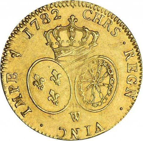 Реверс монеты - Двойной луидор 1782 года W Лилль - цена золотой монеты - Франция, Людовик XVI