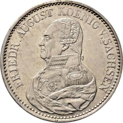 Obverse Thaler 1827 S "Mining" - Silver Coin Value - Saxony-Albertine, Frederick Augustus I