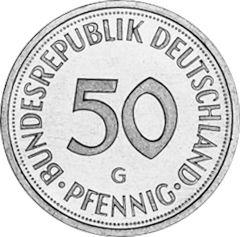 Anverso 50 Pfennige 1996 G - valor de la moneda  - Alemania, RFA