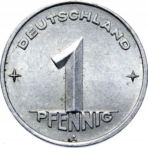 Аверс монеты - 1 пфенниг 1950 года A - цена  монеты - Германия, ГДР