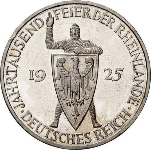 Obverse 5 Reichsmark 1925 A "Rhineland" - Germany, Weimar Republic