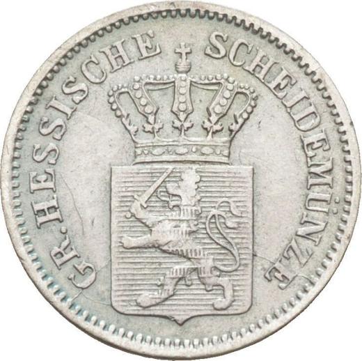 Anverso 1 Kreuzer 1864 - valor de la moneda de plata - Hesse-Darmstadt, Luis III