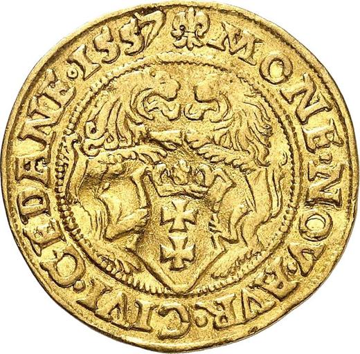 Reverse Ducat 1557 "Danzig" - Poland, Sigismund II Augustus
