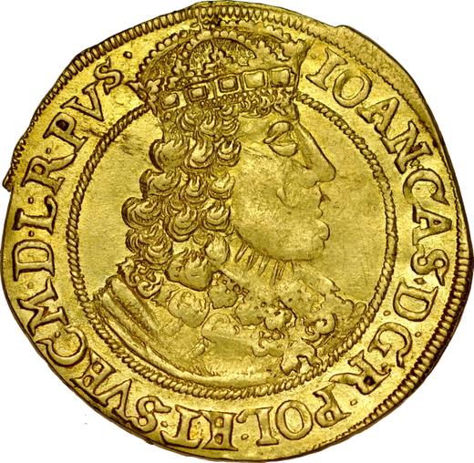 Awers monety - Dukat 1649 HDL "Toruń" - cena złotej monety - Polska, Jan II Kazimierz