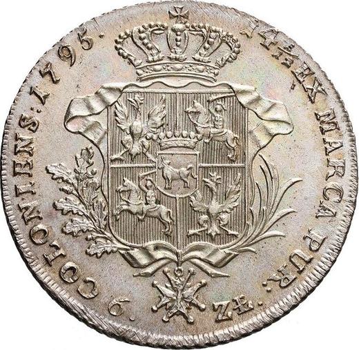 Reverso Tálero 1795 "Insurrección de Kościuszko" - valor de la moneda de plata - Polonia, Estanislao II Poniatowski