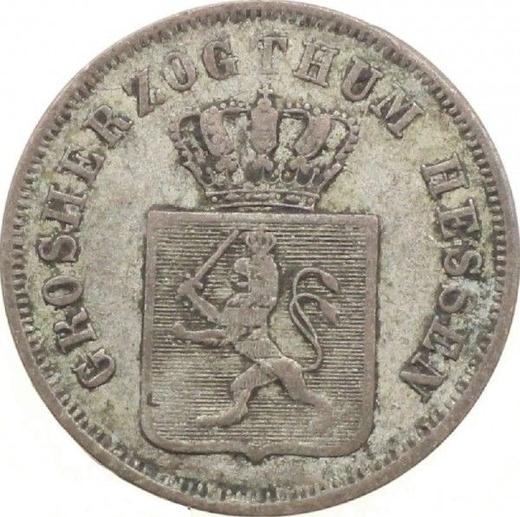Avers 6 Kreuzer 1851 - Silbermünze Wert - Hessen-Darmstadt, Ludwig III