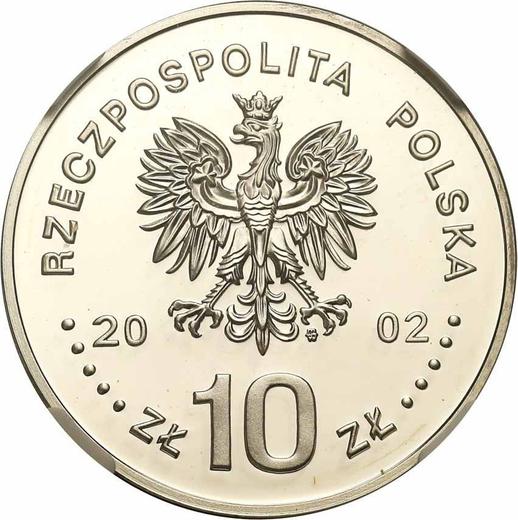 Anverso 10 eslotis 2002 MW ET "Augusto II el Fuerte" - valor de la moneda de plata - Polonia, República moderna