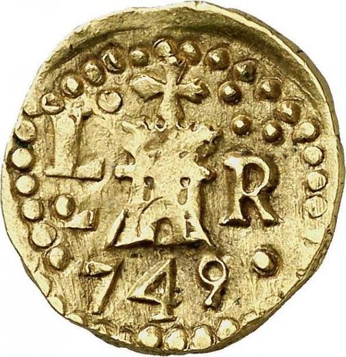 Anverso 1 escudo 1749 L R - valor de la moneda de oro - Perú, Fernando VI