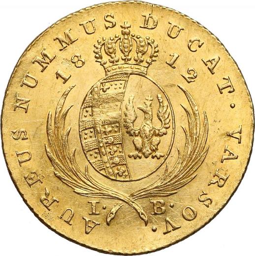 Rewers monety - Dukat 1812 IB - cena złotej monety - Polska, Księstwo Warszawskie