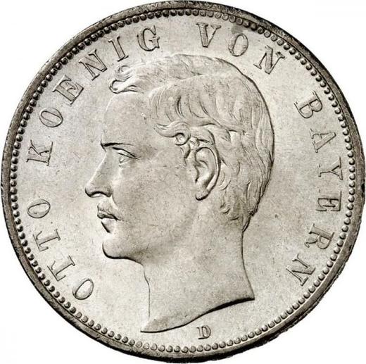 Аверс монеты - 5 марок 1903 года D "Бавария" - цена серебряной монеты - Германия, Германская Империя