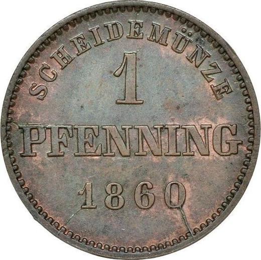 Reverso 1 Pfennig 1860 - valor de la moneda  - Baviera, Maximilian II