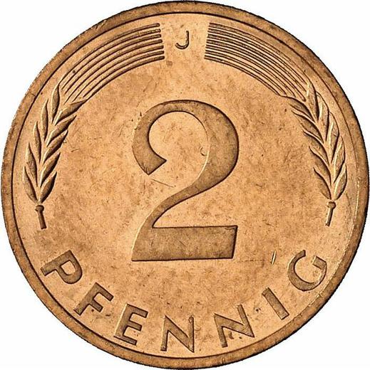 Аверс монеты - 2 пфеннига 1974 года J - цена  монеты - Германия, ФРГ