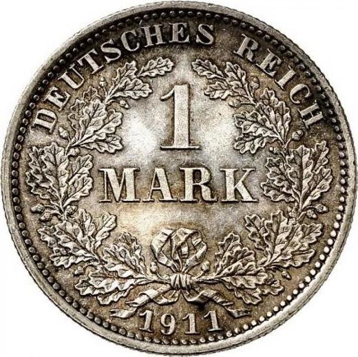 Аверс монеты - 1 марка 1911 года E "Тип 1891-1916" - цена серебряной монеты - Германия, Германская Империя