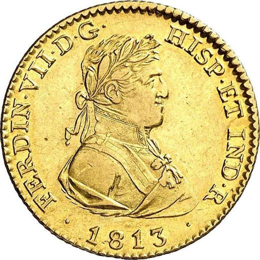 Аверс монеты - 2 эскудо 1813 года M GJ "Тип 1813-1814" - цена золотой монеты - Испания, Фердинанд VII