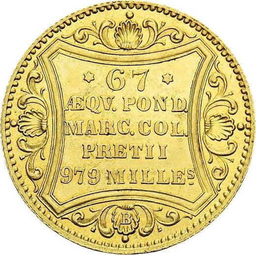Реверс монеты - Дукат 1868 года B - цена  монеты - Гамбург, Вольный город