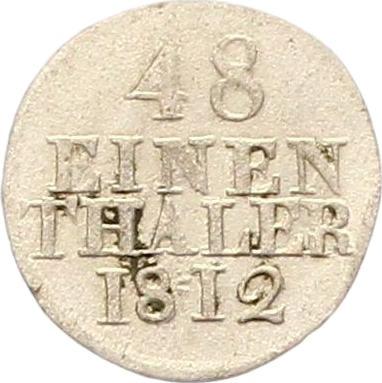 Reverso 1/48 tálero 1812 S - valor de la moneda de plata - Sajonia, Federico Augusto I
