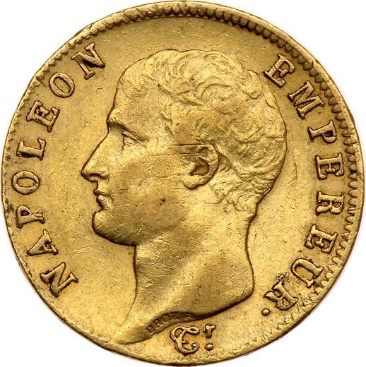 Awers monety - 20 franków 1806 A "Typ 1806-1807" Paryż - Francja, Napoleon I