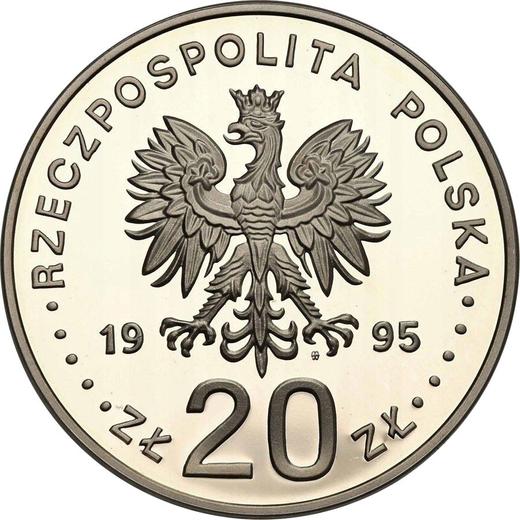 Anverso 20 eslotis 1995 MW RK "Nicolás Copérnico - ECU" - valor de la moneda de plata - Polonia, República moderna