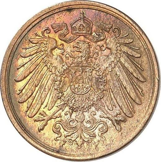 Reverso 1 Pfennig 1911 F "Tipo 1890-1916" - valor de la moneda  - Alemania, Imperio alemán