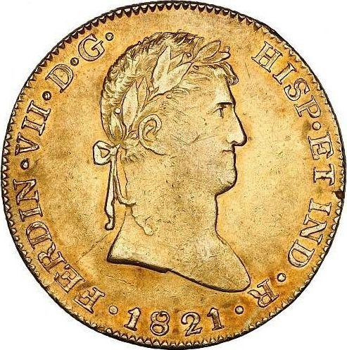Аверс монеты - 8 эскудо 1821 года G FS "Тип 1814-1821" - цена золотой монеты - Мексика, Фердинанд VII