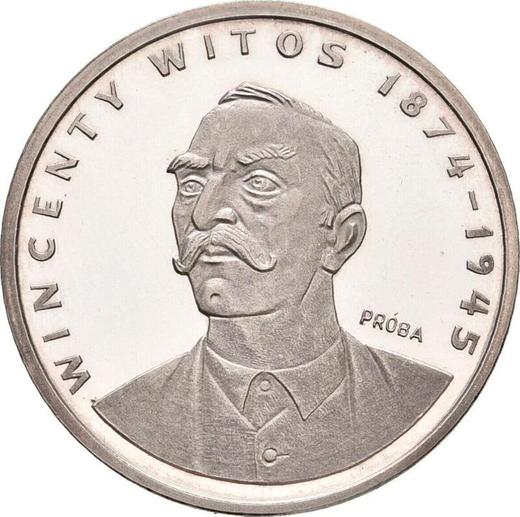 Reverso Pruebas 1000 eslotis 1984 MW "Wincenty Witos" Plata - valor de la moneda de plata - Polonia, República Popular
