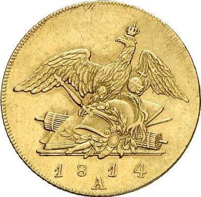 Rewers monety - 1/2 friedrich d'or 1814 A - cena złotej monety - Prusy, Fryderyk Wilhelm III