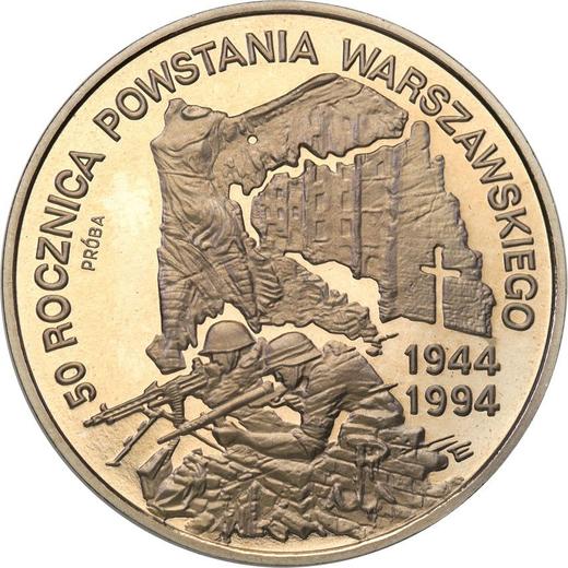 Reverso Pruebas 300000 eslotis 1994 MW ET "60 aniversario del Alzamiento de Varsovia" Níquel - valor de la moneda  - Polonia, República moderna
