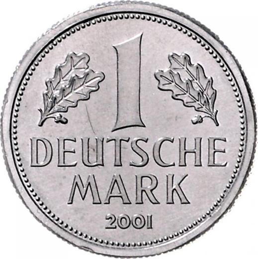 Avers 1 Mark 2001 A Aluminium Proben - Münze Wert - Deutschland, BRD