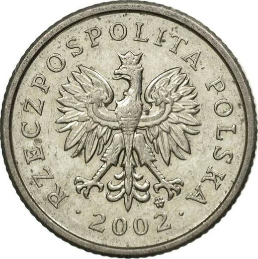 Anverso 20 groszy 2002 MW - valor de la moneda  - Polonia, República moderna
