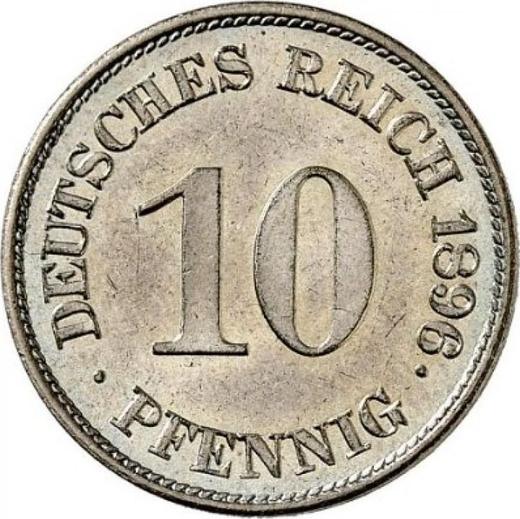 Anverso 10 Pfennige 1896 E "Tipo 1890-1916" - valor de la moneda  - Alemania, Imperio alemán
