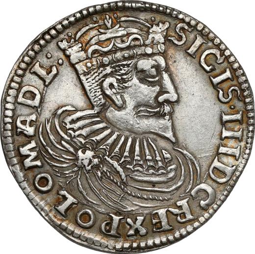 Аверс монеты - Шестак (6 грошей) 1596 года HR SC IF - цена серебряной монеты - Польша, Сигизмунд III Ваза