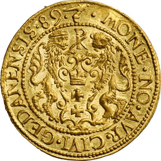 Реверс монеты - Дукат 1589 года "Гданьск" - цена золотой монеты - Польша, Сигизмунд III Ваза