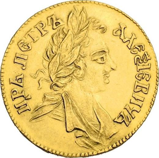 Аверс монеты - Двойной червонец (2 дуката) ҂АΨА (1701) года - цена золотой монеты - Россия, Петр I