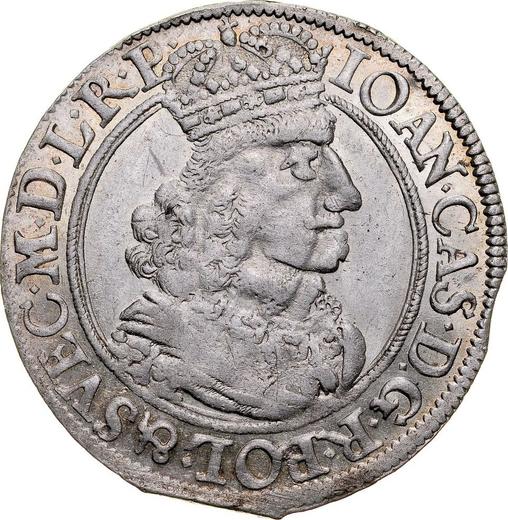 Аверс монеты - Орт (18 грошей) 1651 года GR "Гданьск" - цена серебряной монеты - Польша, Ян II Казимир