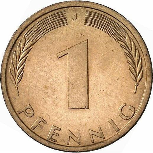 Аверс монеты - 1 пфенниг 1971 года J - цена  монеты - Германия, ФРГ