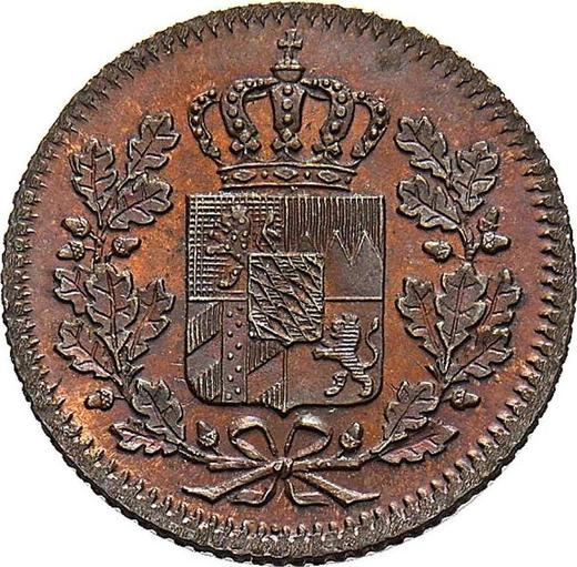 Аверс монеты - 1 пфенниг 1856 года - цена  монеты - Бавария, Максимилиан II