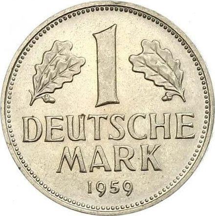 Anverso 1 marco 1959 J - valor de la moneda  - Alemania, RFA