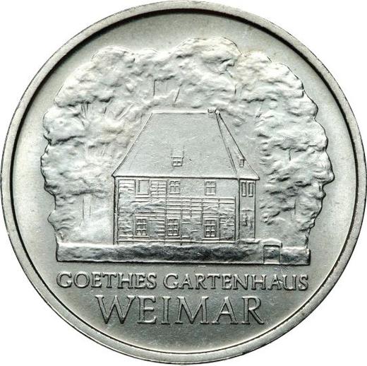 Anverso 5 marcos 1982 A "Casa rural de Goethe" - valor de la moneda  - Alemania, República Democrática Alemana (RDA)