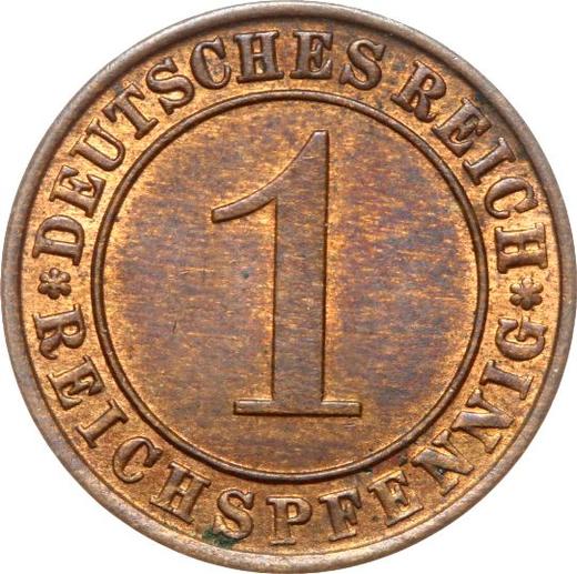 Аверс монеты - 1 рейхспфенниг 1935 года J - цена  монеты - Германия, Bеймарская республика