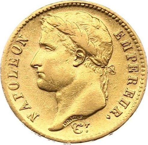 Anverso 20 francos 1810 U "Tipo 1809-1815" Turín - valor de la moneda de oro - Francia, Napoleón I Bonaparte